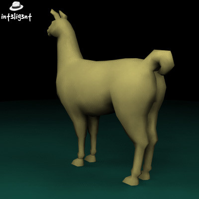lama anatomically correct max - Low Poly Lama by Int3lig3nt
