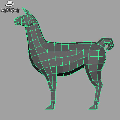 lama anatomically correct max - Low Poly Lama by Int3lig3nt