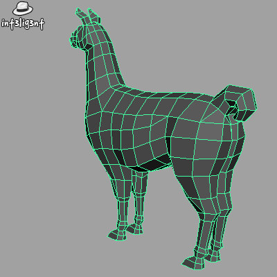 lama anatomically correct max - Low Poly Lama by Int3lig3nt