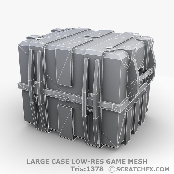 3d model large military case - MILITARY CASE (LARGE) GAME READY by ScratchFX