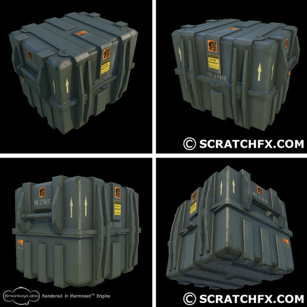 3d model large military case - MILITARY CASE (LARGE) GAME READY by ScratchFX