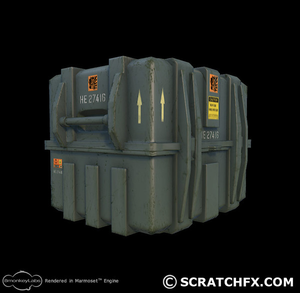3d model large military case - MILITARY CASE (LARGE) GAME READY by ScratchFX