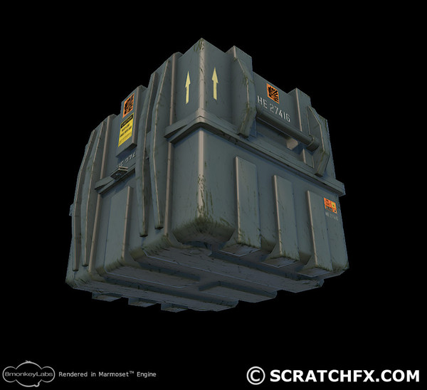 3d model large military case - MILITARY CASE (LARGE) GAME READY by ScratchFX