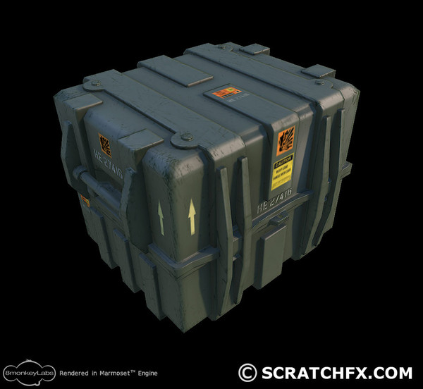 3d model large military case - MILITARY CASE (LARGE) GAME READY by ScratchFX