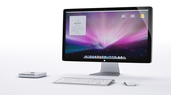 3d apple display mac model - Apple Cinema Display with Mac Mini by mpietruszka