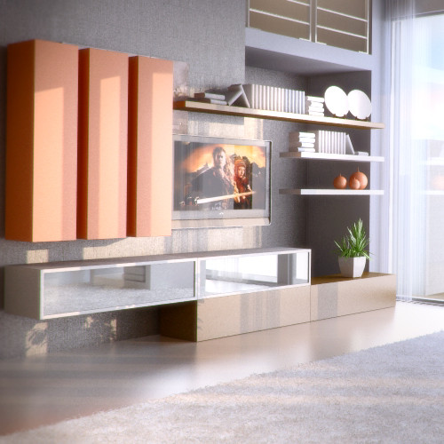 custom wall unit 3d model - Wall Unit by RTEwork