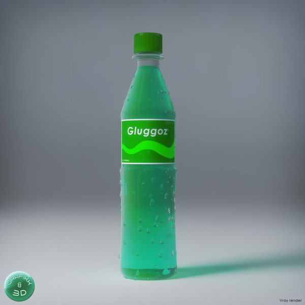 soda bottles 2 3d model - Soda bottles (2 items in 1) by PolyTron