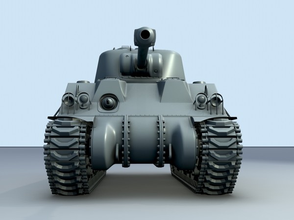 m4a3 sherman tank rigged 3d obj - M4A3 Sherman Tank full Rigged by alienpioneer