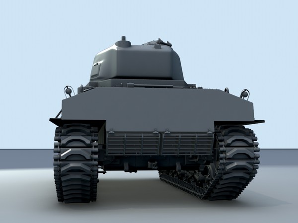 m4a3 sherman tank rigged 3d obj - M4A3 Sherman Tank full Rigged by alienpioneer