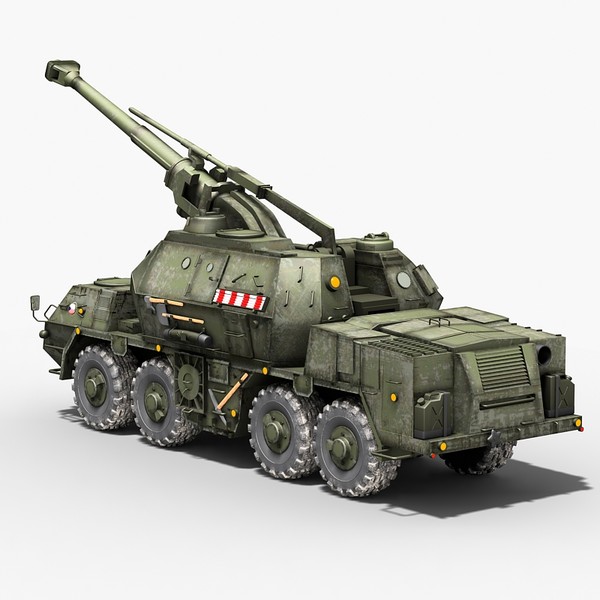 howitzer self propelled gun 3d 3ds - DANA 152 mm Self Propelled gun by Sandu_Bublic