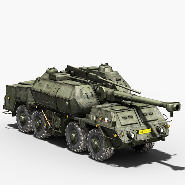 howitzer self propelled gun 3d 3ds - DANA 152 mm Self Propelled gun by Sandu_Bublic