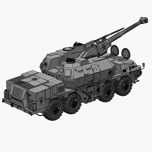 howitzer self propelled gun 3d 3ds - DANA 152 mm Self Propelled gun by Sandu_Bublic