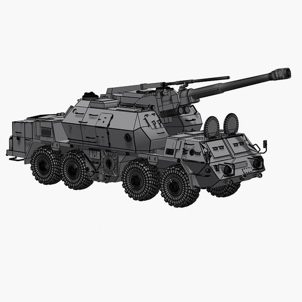 howitzer self propelled gun 3d 3ds - DANA 152 mm Self Propelled gun by Sandu_Bublic