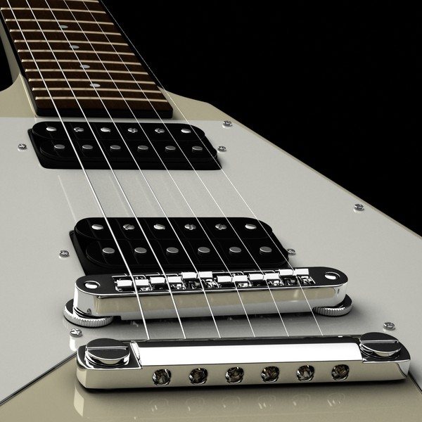 gibson flying v electric guitar 3ds - Gibson Flying V Electric Guitar by RomanPritulyak
