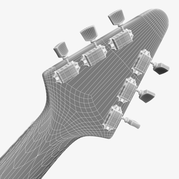 gibson flying v electric guitar 3ds - Gibson Flying V Electric Guitar by RomanPritulyak