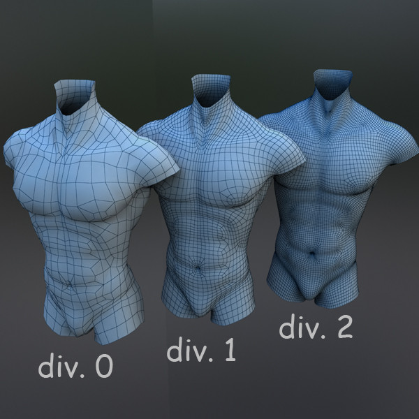 zbrush ready male torso 3d model - Zbrush ready male torso model by csirkeFrs