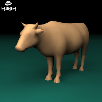 3d cow anatomically correct - Low Poly Cow by Int3lig3nt