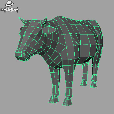 3d cow anatomically correct - Low Poly Cow by Int3lig3nt