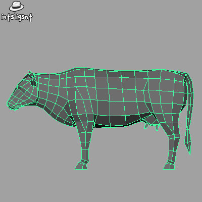 3d cow anatomically correct - Low Poly Cow by Int3lig3nt
