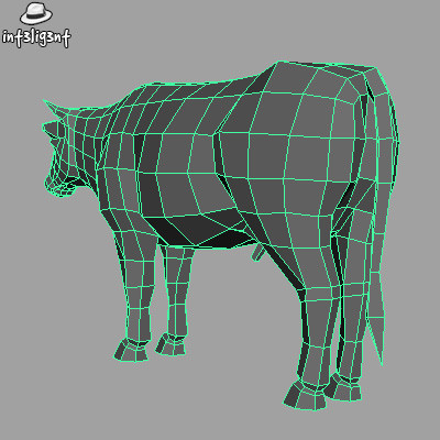 3d cow anatomically correct - Low Poly Cow by Int3lig3nt