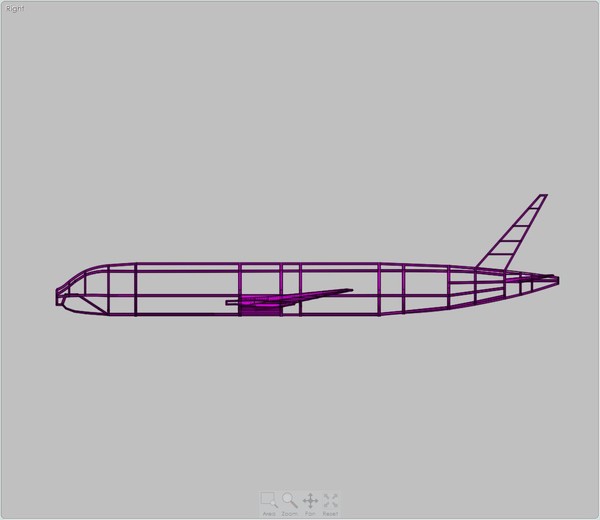 generic aircraft structural size 3d dxf - Generic Mid Size Passenger Aircraft Structural Model by RodgerSaintJohn