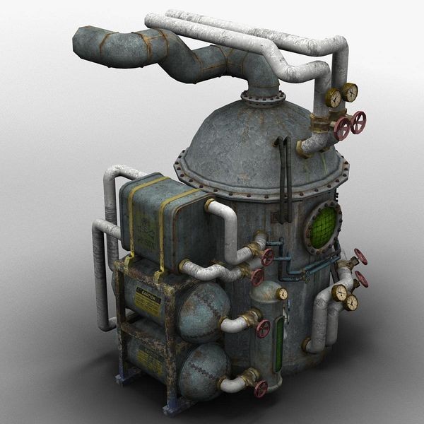 3d model dirty rusty boilerstation - Boiler... by bemola