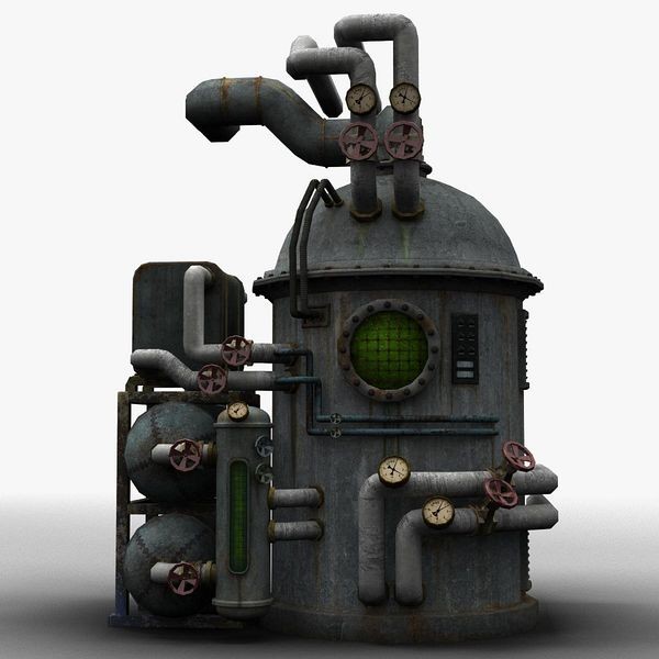 3d model dirty rusty boilerstation - Boiler... by bemola