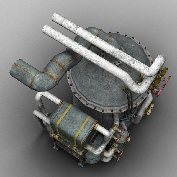 3d model dirty rusty boilerstation - Boiler... by bemola