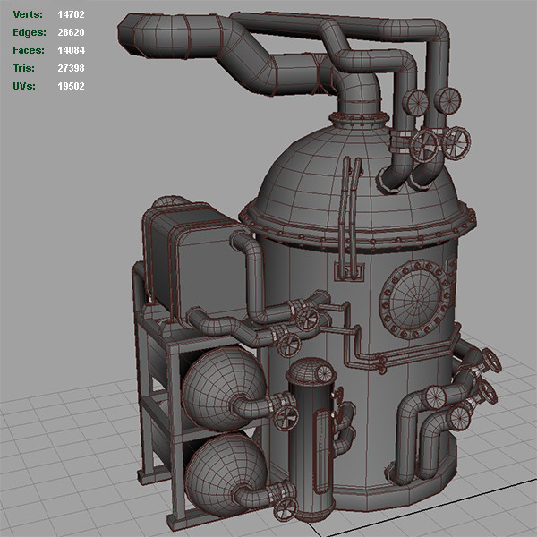 3d model dirty rusty boilerstation - Boiler... by bemola