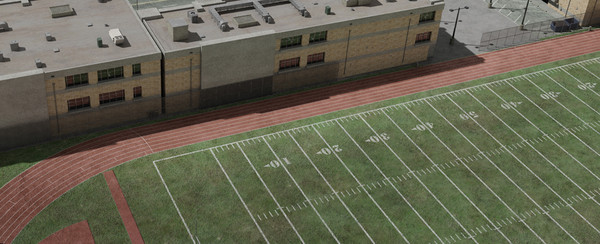 school football field 3d model - High School by dastolidigital