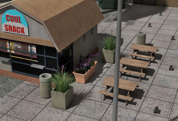 3d shopping center city block - High Res Shopping Center City Block by dastolidigital