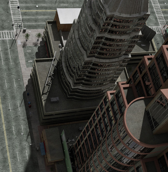 city block skyscrapers max - High Res Skyscraper City Block by dastolidigital