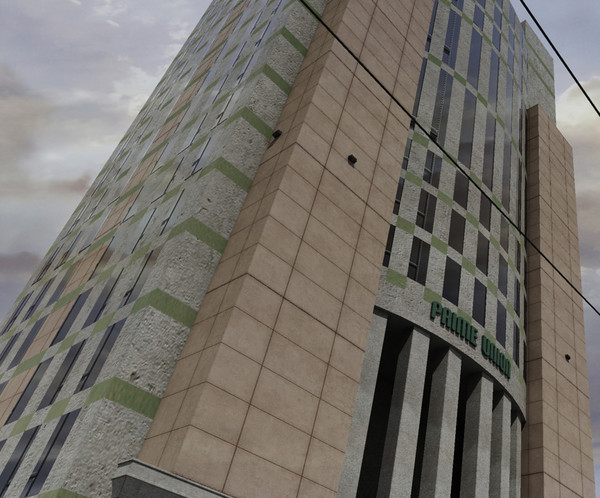 city block skyscrapers max - High Res Skyscraper City Block by dastolidigital