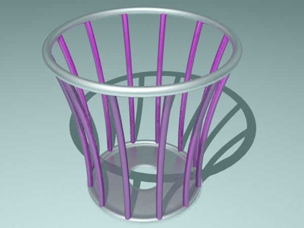 waste basket bin max free - Waste Basket / Bin by christiano247