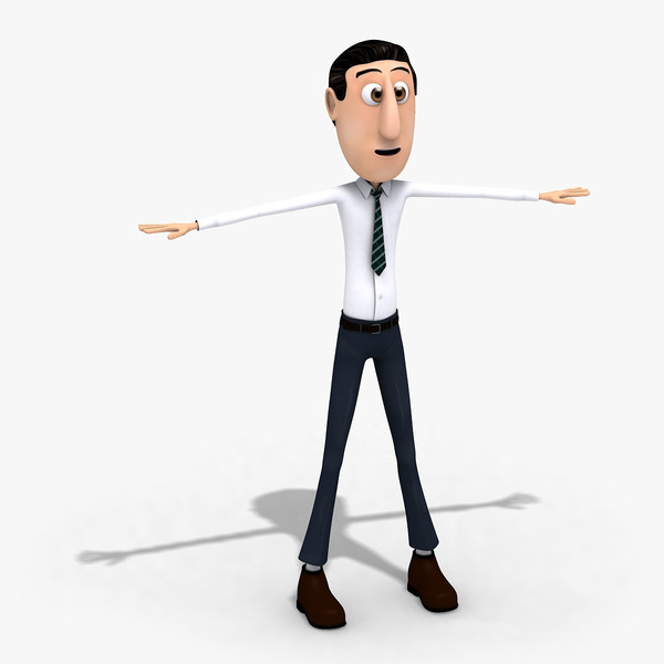 3d model cartoon character - Cartoon Man  01 Office Worker Guy by Denys Almaral
