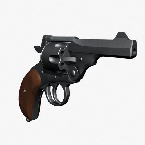 revolver pistol 3d model - Webley by mostlysquare