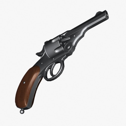 revolver pistol 3d model - Webley by mostlysquare
