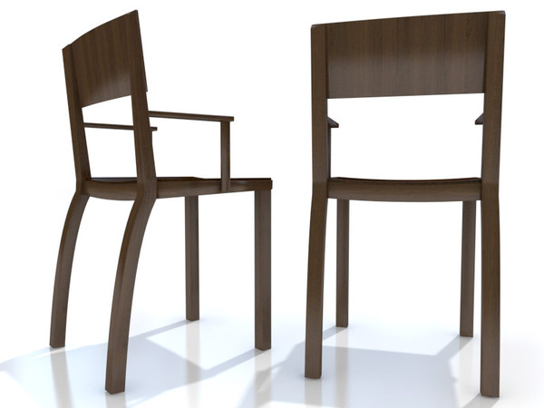 arco curve 3ds - Arco Curve chair by 3DmakeWork