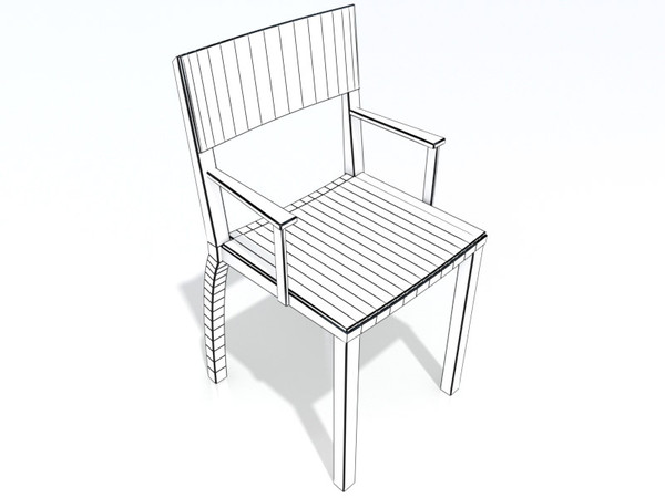 arco curve 3ds - Arco Curve chair by 3DmakeWork
