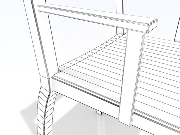 arco curve 3ds - Arco Curve chair by 3DmakeWork