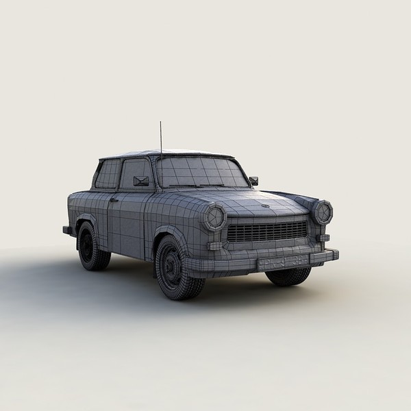 old classic car trabant 3d max - Trabant by mellow box