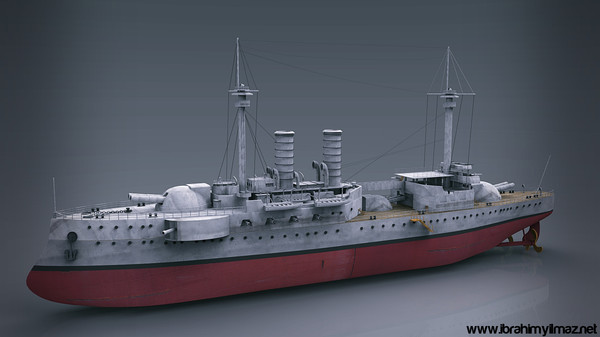 ship 3d model - Barbaros Battleship by ShaderCo