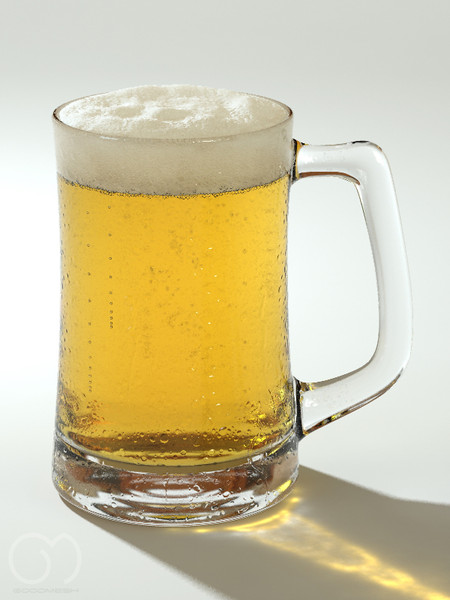 3d obj photorealistic glass beer - Beer... by goodmesh