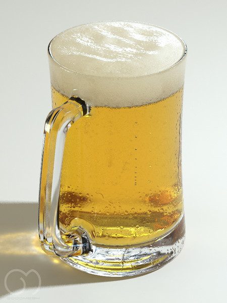 3d obj photorealistic glass beer - Beer... by goodmesh