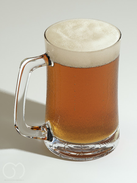 3d obj photorealistic glass beer - Beer... by goodmesh