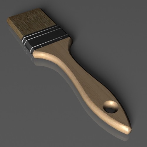 paintbrush paint brush 3d 3ds - Paintbrush by mostlysquare