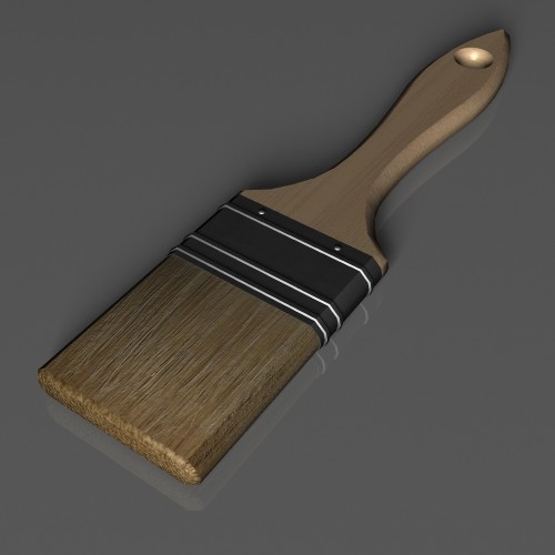 paintbrush paint brush 3d 3ds - Paintbrush by mostlysquare