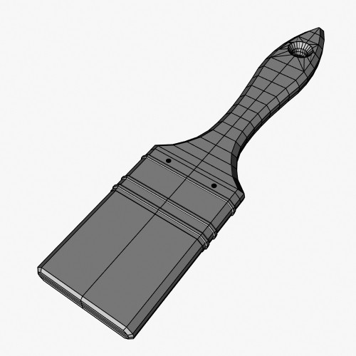 paintbrush paint brush 3d 3ds - Paintbrush by mostlysquare