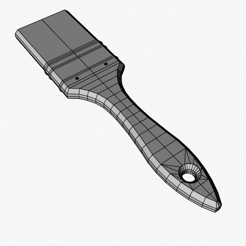 paintbrush paint brush 3d 3ds - Paintbrush by mostlysquare