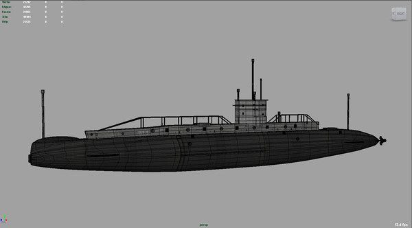 3d submarine b11 british - B11 British Submarine by ShaderCo
